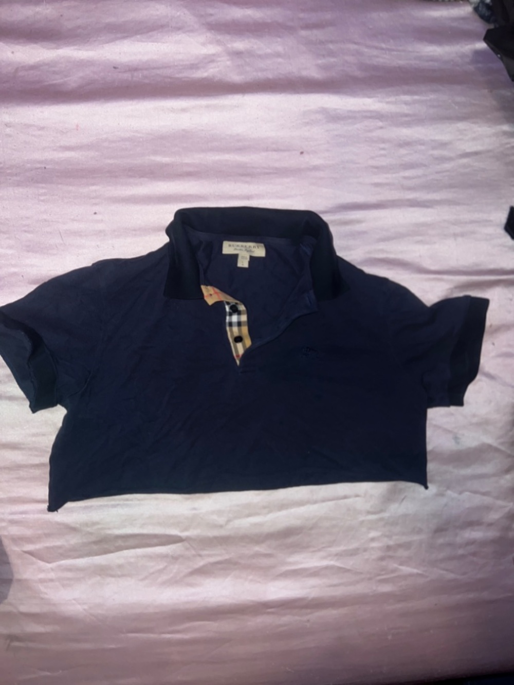 Burberry men’s polo shirt cropped street wear